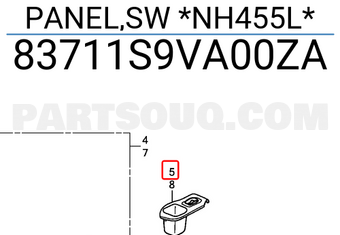 Honda 83711S9VA00ZA PANEL,SW *NH455L*