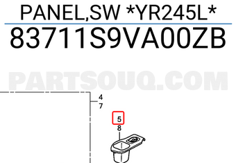 Honda 83711S9VA00ZB PANEL,SW *YR245L*