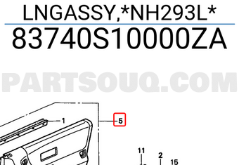 Honda 83740S10000ZA LNGASSY,*NH293L*