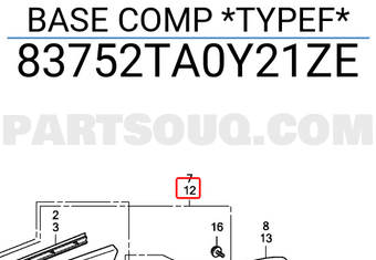 Honda 83752TA0Y21ZE BASE COMP *TYPEF*