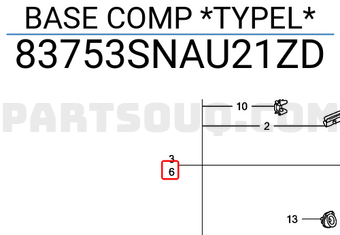 Honda 83753SNAU21ZD BASE COMP *TYPEL*
