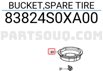 Honda 83824S0XA00 BUCKET,SPARE TIRE