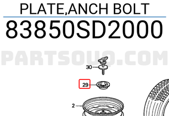 Honda 83850SD2000 PLATE,ANCH BOLT