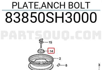 Honda 83850SH3000 PLATE,ANCH BOLT