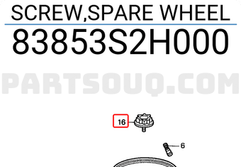 Honda 83853S2H000 SCREW,SPARE WHEEL