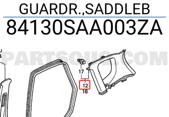 Honda 84130SAA003ZA GUARDR.,SADDLEB