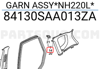 Honda 84130SAA013ZA GARN ASSY*NH220L*