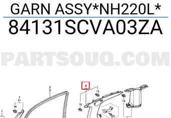 Honda 84131SCVA03ZA GARN ASSY*NH220L*
