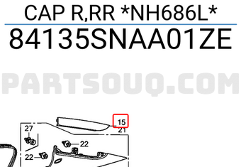 Honda 84135SNAA01ZE CAP R,RR *NH686L*