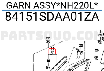 Honda 84151SDAA01ZA GARN ASSY*NH220L*