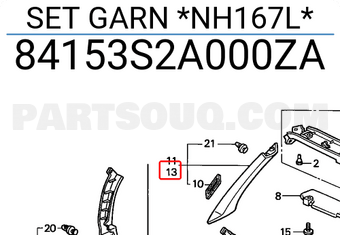 Honda 84153S2A000ZA SET GARN *NH167L*