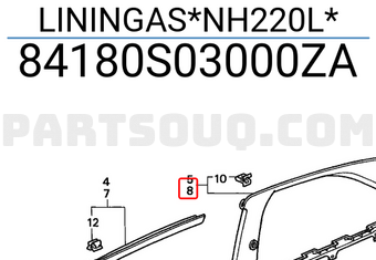 Honda 84180S03000ZA LININGAS*NH220L*