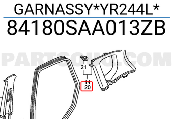 Honda 84180SAA013ZB GARNASSY*YR244L*
