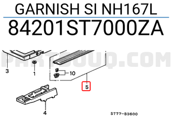 Honda 84201ST7000ZA GARNISH SI NH167L