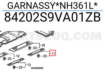 Honda 84202S9VA01ZB GARNASSY*NH361L*