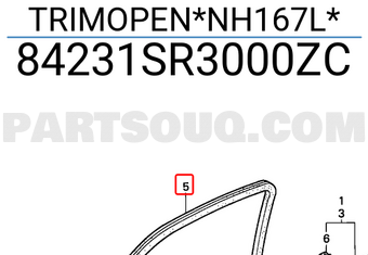 Honda 84231SR3000ZC TRIMOPEN*NH167L*