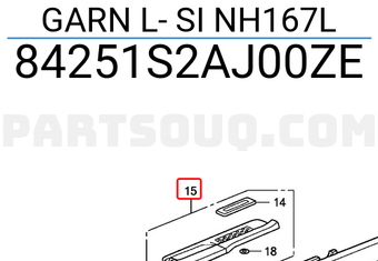 Honda 84251S2AJ00ZE GARN L- SI NH167L