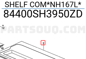 Honda 84400SH3950ZD SHELF COM*NH167L*