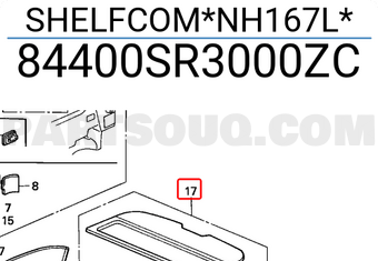 Honda 84400SR3000ZC SHELFCOM*NH167L*