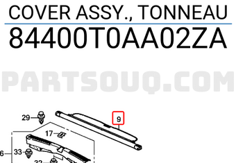 Honda 84400T0AA02ZA COVER ASSY., TONNEAU