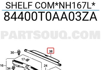 Honda 84400T0AA03ZA SHELF COM*NH167L*