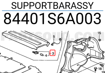 Honda 84401S6A003 SUPPORTBARASSY