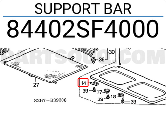 Honda 84402SF4000 SUPPORT BAR