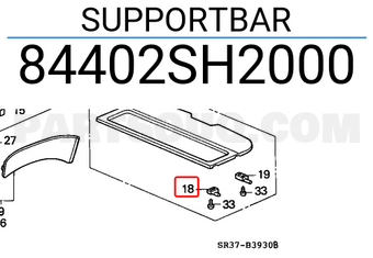 Honda 84402SH2000 SUPPORTBAR