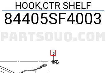 Honda 84405SF4003 HOOK,CTR SHELF
