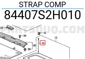 Honda 84407S2H010 STRAP COMP