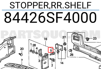 Honda 84426SF4000 STOPPER,RR.SHELF