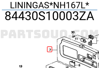 Honda 84430S10003ZA LININGAS*NH167L*