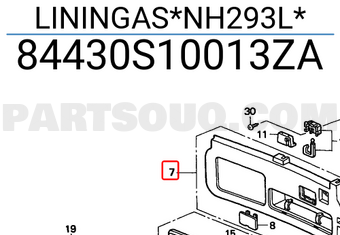 Honda 84430S10013ZA LININGAS*NH293L*