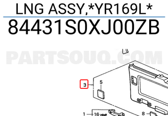 Honda 84431S0XJ00ZB LNG ASSY,*YR169L*