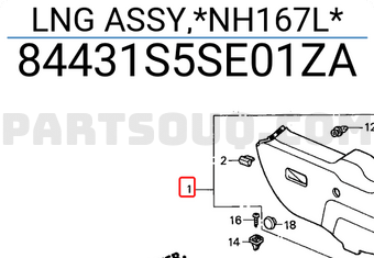 Honda 84431S5SE01ZA LNG ASSY,*NH167L*