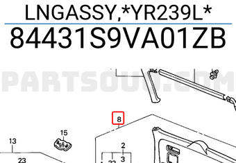 Honda 84431S9VA01ZB LNGASSY,*YR239L*