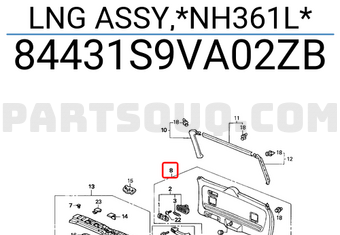 Honda 84431S9VA02ZB LNG ASSY,*NH361L*