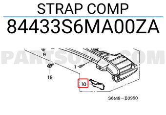 Honda 84433S6MA00ZA STRAP COMP