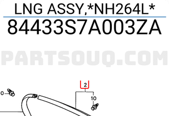 Honda 84433S7A003ZA LNG ASSY,*NH264L*