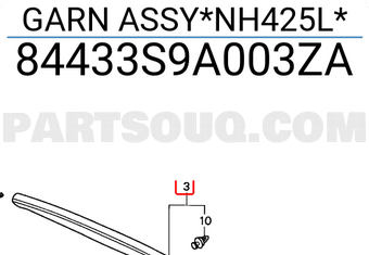 Honda 84433S9A003ZA GARN ASSY*NH425L*