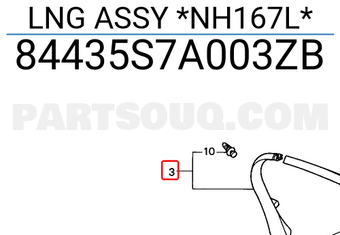 Honda 84435S7A003ZB LNG ASSY *NH167L*