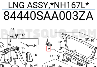 Honda 84440SAA003ZA LNG ASSY,*NH167L*