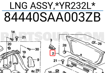 Honda 84440SAA003ZB LNG ASSY,*YR232L*
