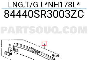 Honda 84440SR3003ZC LNG,T/G L*NH178L*