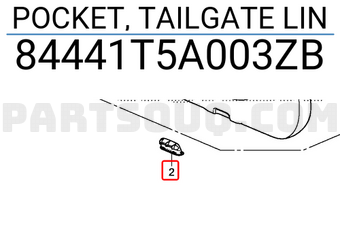 Honda 84441T5A003ZB POCKET, TAILGATE LIN