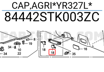 Honda 84442STK003ZC CAP,AGRI*YR327L*