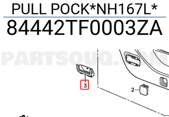 Honda 84442TF0003ZA PULL POCK*NH167L*