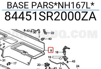 Honda 84451SR2000ZA BASE PARS*NH167L*