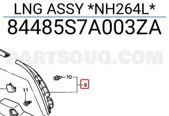 Honda 84485S7A003ZA LNG ASSY *NH264L*