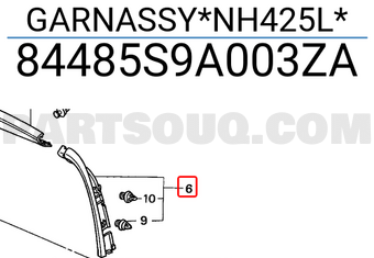 Honda 84485S9A003ZA GARNASSY*NH425L*